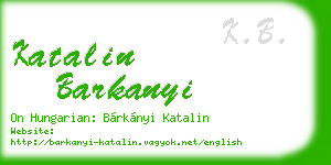 katalin barkanyi business card