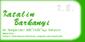 katalin barkanyi business card